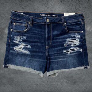 NWT American Eagle Women's High Rise Shorts Next Level Stretch Distressed 20